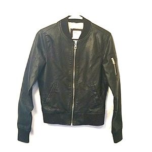 RSQ Black Leather Jacket